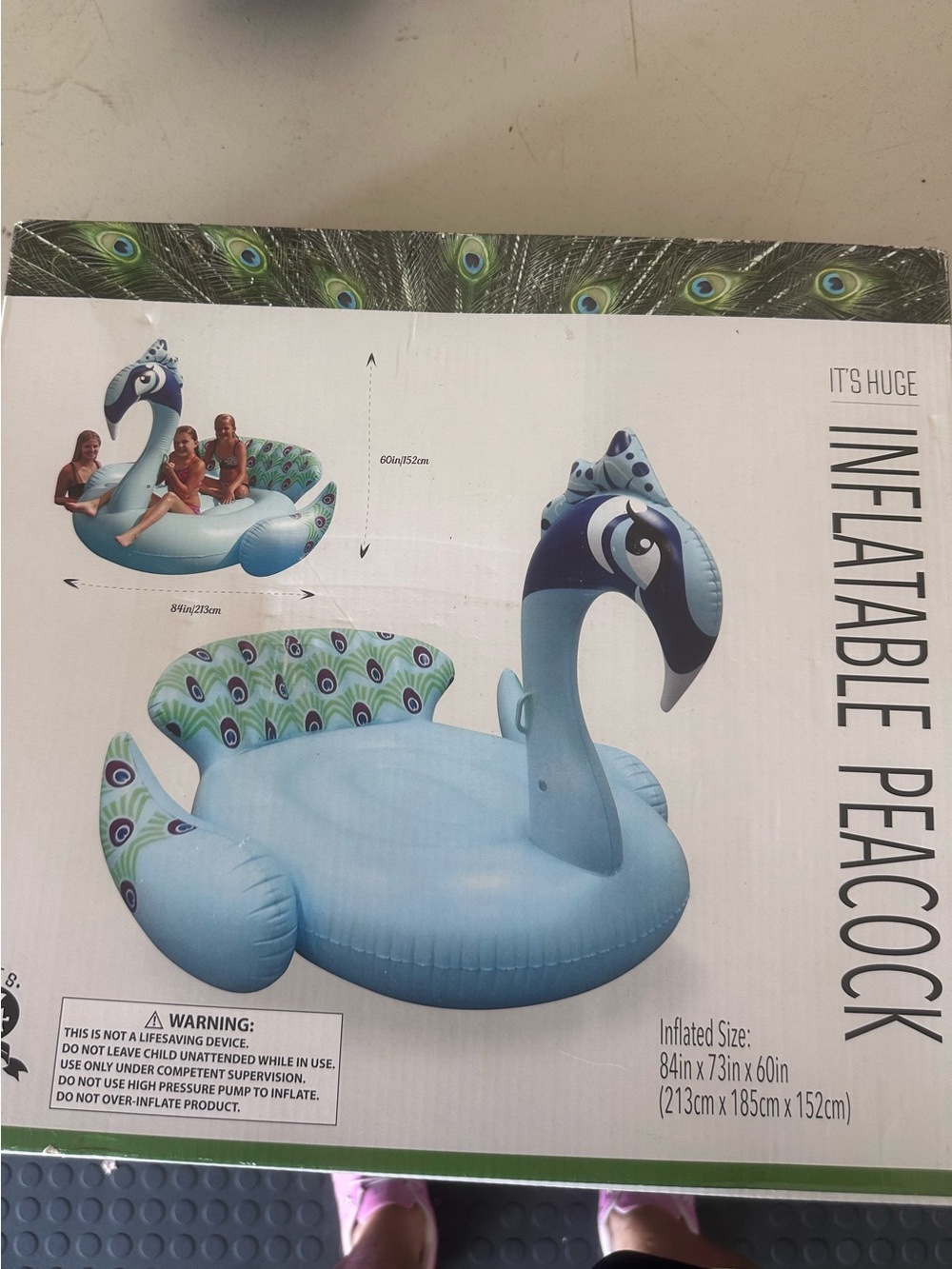 Inflatable peacock